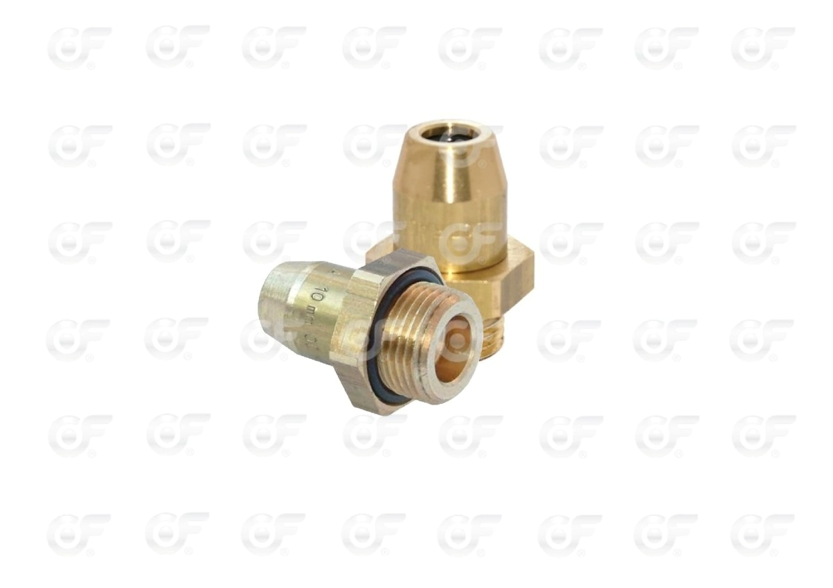 Conector Recto Rosca M16 Tubo 8Mm RAUF - x1