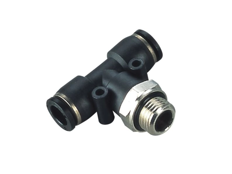 Tee Horizontal Tubo 8 Rosca 1/4 O-Ring - x10